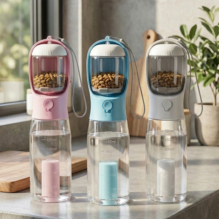3-in-1 Travel Pet Water Bottle