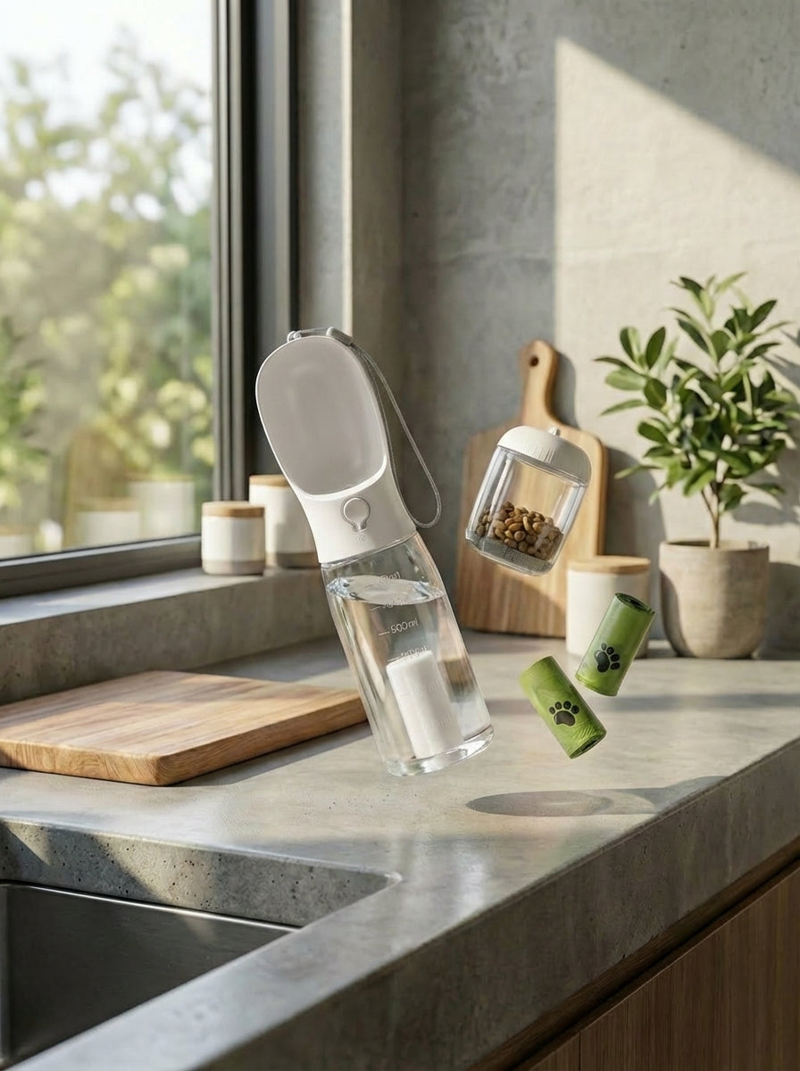 3-in-1 Travel Pet Water Bottle