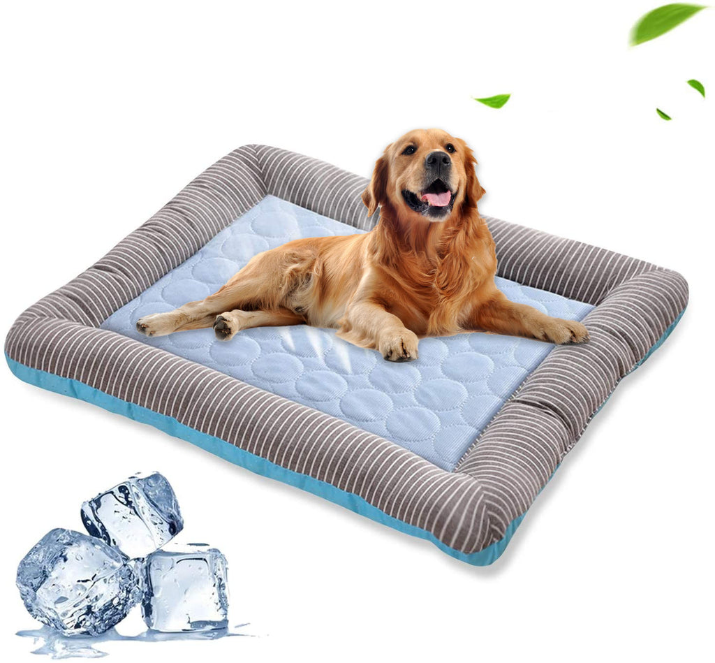 The ArcticPress Cooling Therapy Mat. Ice Silk Material Soft For Summer Sleeping  Blue Breathable