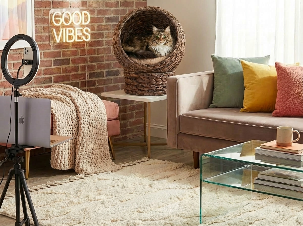 Woven Wicker Cat Nest