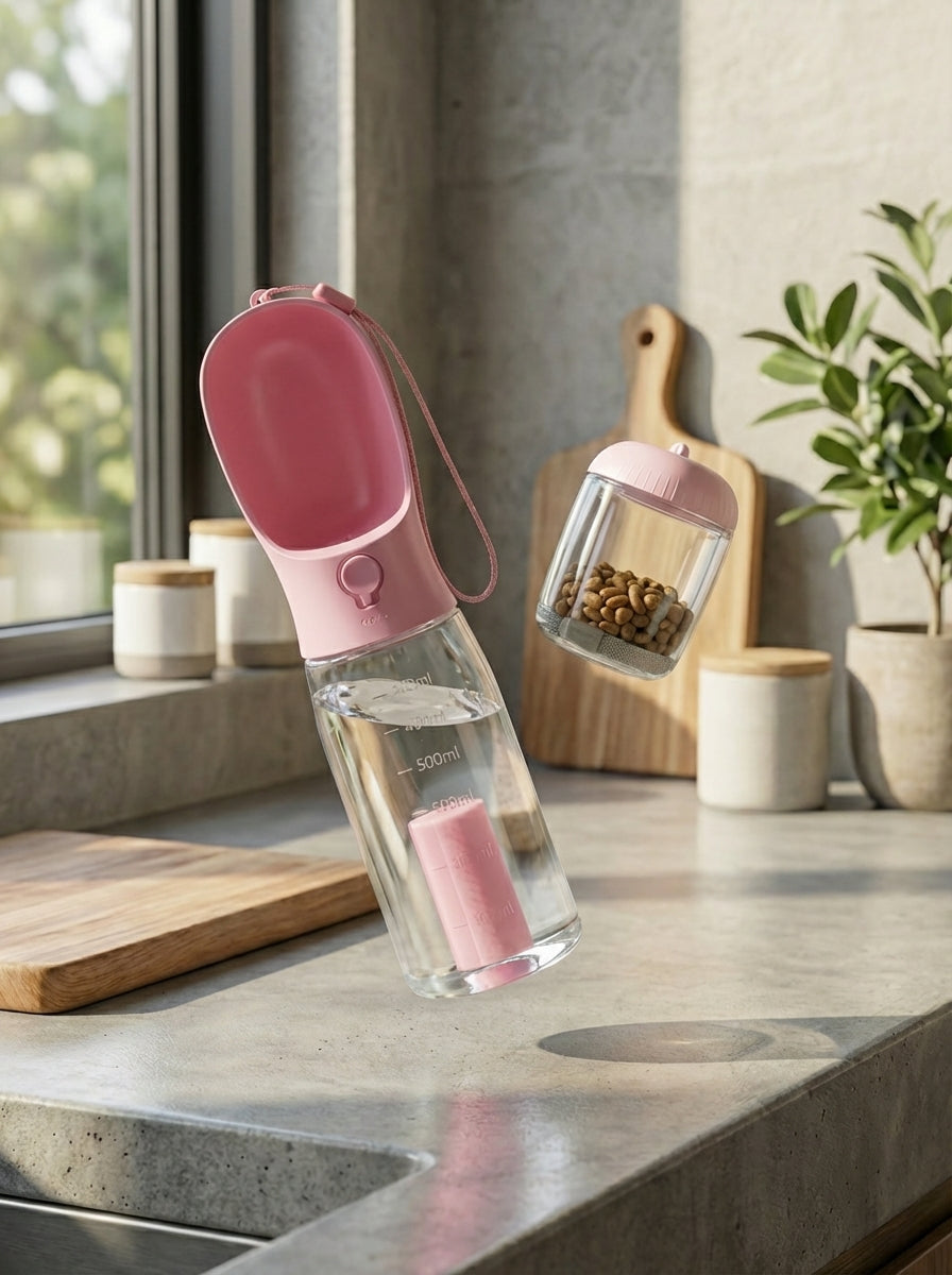 3-in-1 Travel Pet Water Bottle