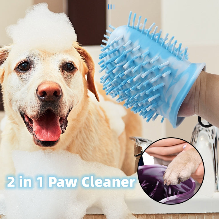 Gentle Silicone Paw Cleaner and  Brush